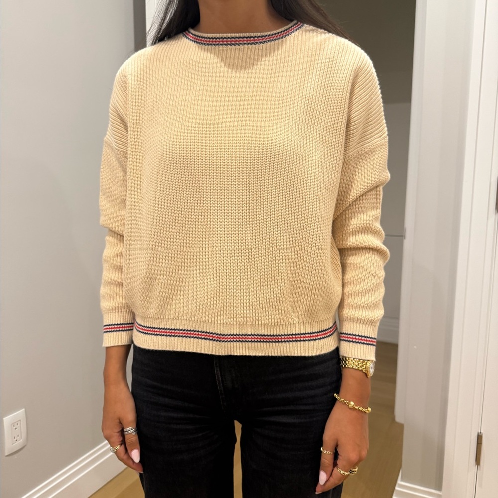 Still Here crewneck sweater in Bone
